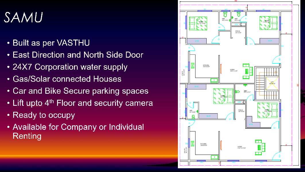 2 BHK 1200 Sq.ft. Apartment for Rent in Hebbal, Mysore (REI1096662)