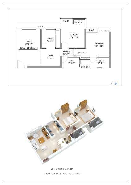 2 BHK Apartment 641 Sq.ft. for Sale in Bandra East, Mumbai
