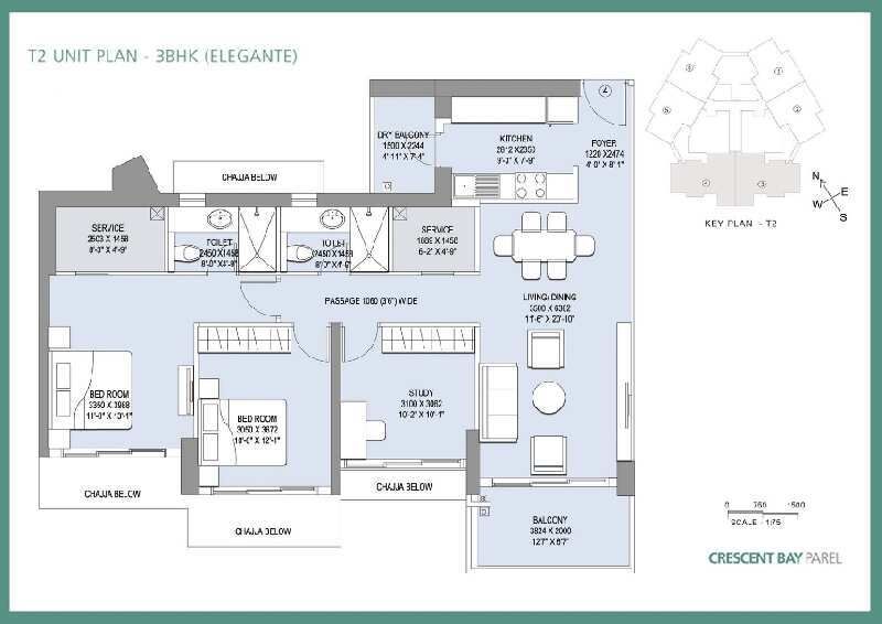 4 BHK Apartment 1800 Sq.ft. for Sale in Parel, Mumbai