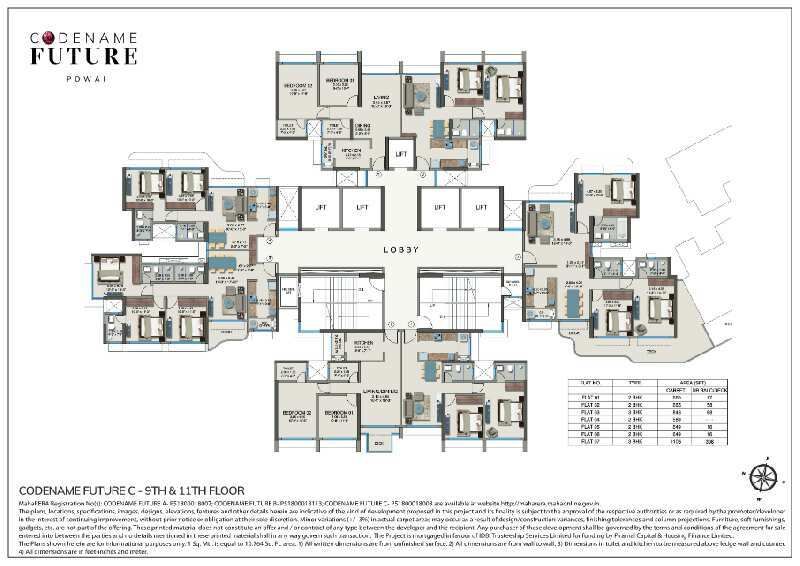 3 BHK Apartment 859 Sq.ft. for Sale in Tirandaz, Powai, Mumbai