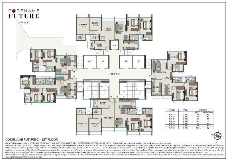 3 BHK Apartment 916 Sq.ft. for Sale in Tirandaz, Powai, Mumbai