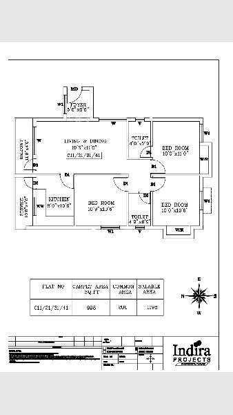 3 BHK Apartment 1198 Sq.ft. for Sale in Omr, Chennai