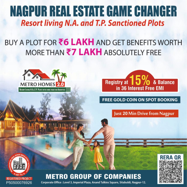  Residential Plot 1000 Sq.ft. for Sale in Katol Road, Nagpur