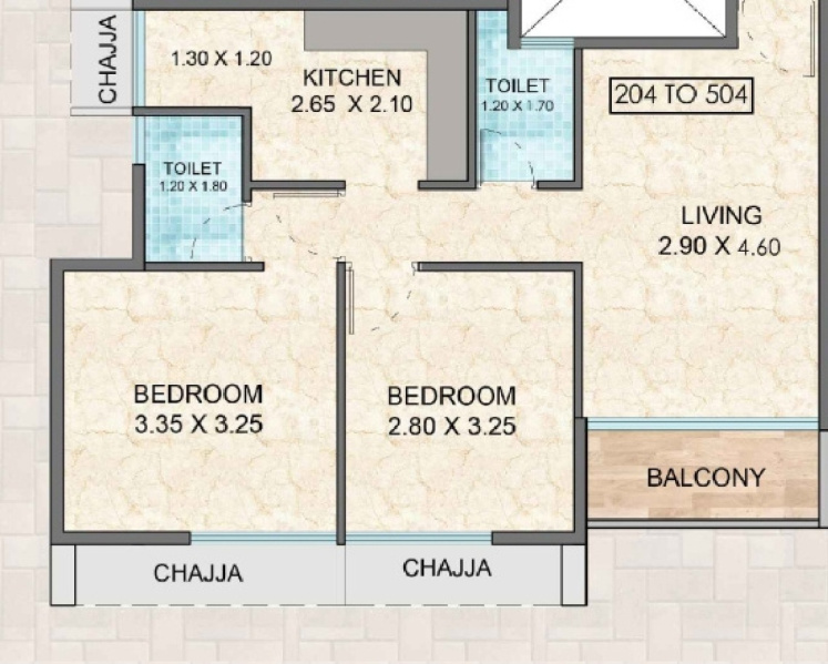 2 BHK Apartment 995 Sq.ft. for Sale in Sector 53 Dronagiri, Navi Mumbai