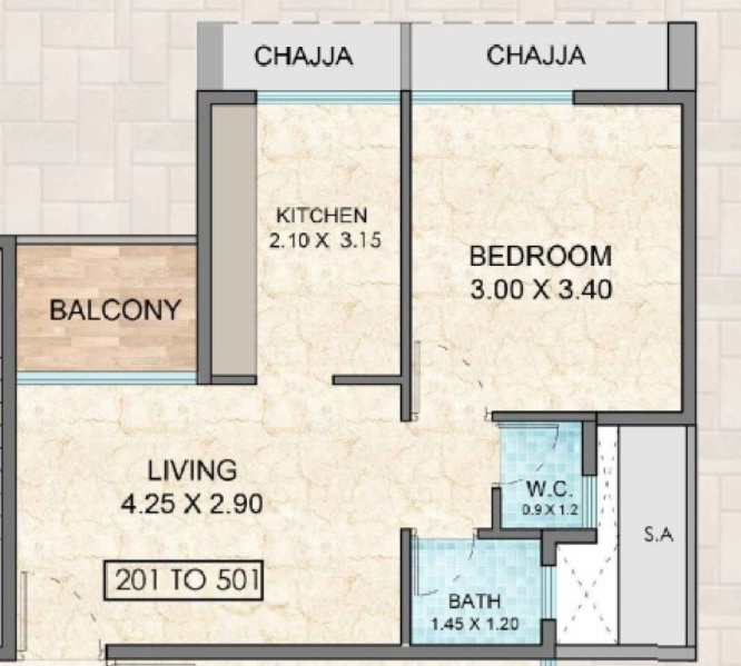 1 BHK Apartment 700 Sq.ft. for Sale in Dronagiri, Navi Mumbai