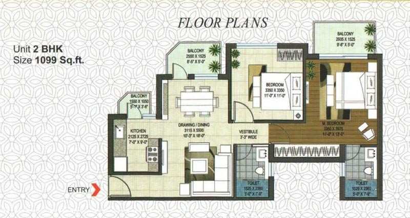 2 BHK Residential Apartment 1099 Sq.ft. for Sale in Gomti Nagar, Lucknow