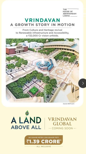  Residential Plot 1200 Sq.ft. for Sale in ISKCON Vrindavan, 