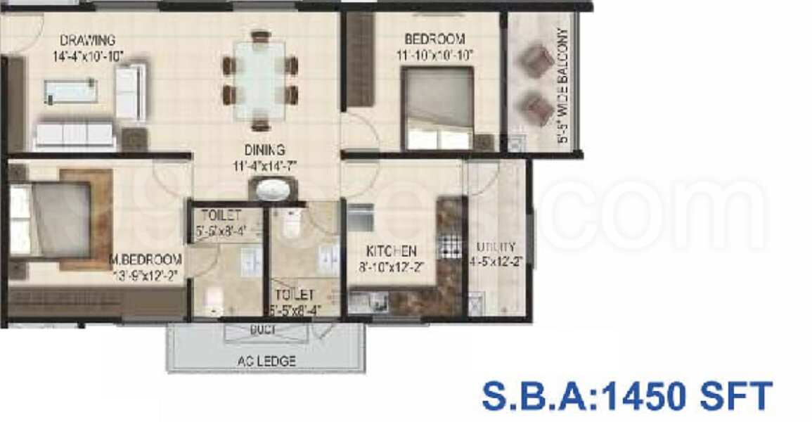 2 BHK Apartment 1450 Sq.ft. for Sale in Kondapur, Hyderabad