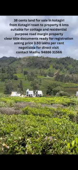  Residential Plot for Sale in Kotagiri, Nilgiris