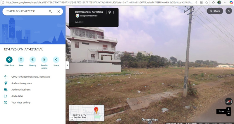  4000 Sq.ft. Residential Plot for Sale in Chandapura, Bangalore