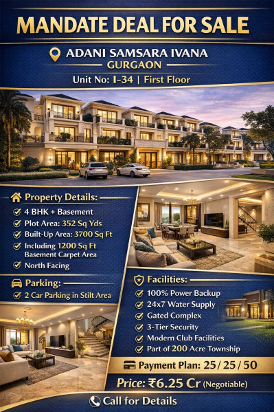 4 BHK 3700 Sq.ft. Builder Floor for Sale in Sector 63 Gurgaon