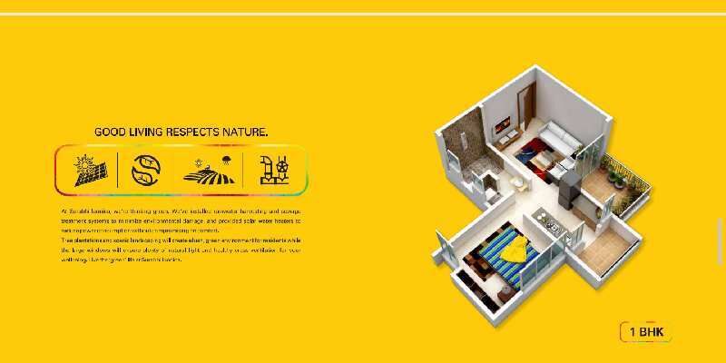 1 BHK Apartment 610 Sq.ft. for Sale in Chakan, Pune