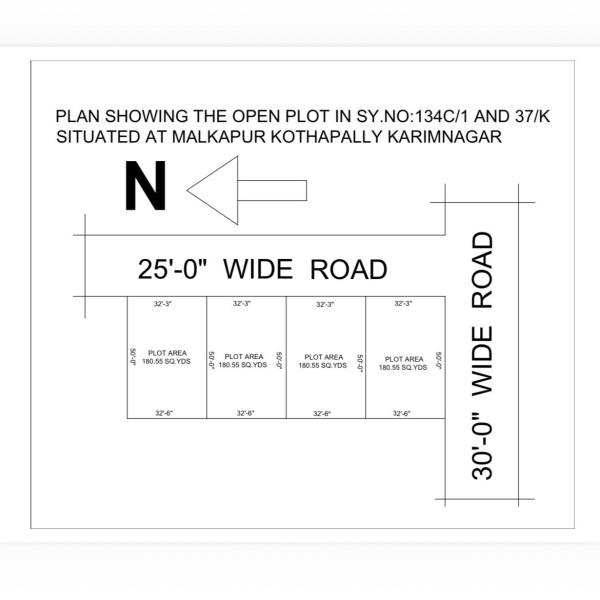  181 Sq. Yards Residential Plot for Sale in Malkapur Road, Karimnagar