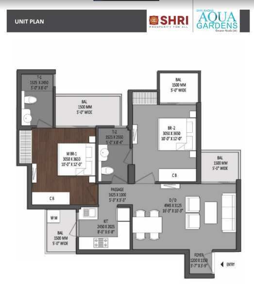 2 BHK Apartment 1050 Sq.ft. for Sale in Sector 16 Greater Noida West