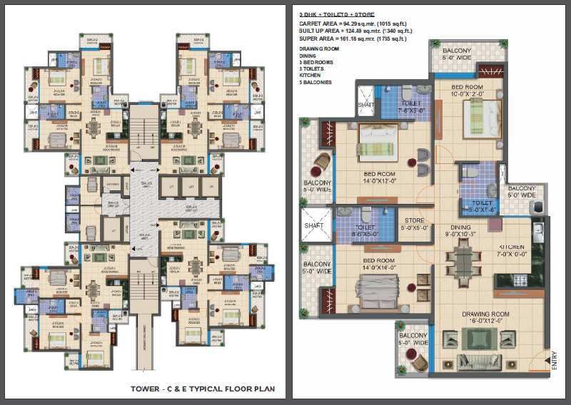 3 BHK Apartment 1490 Sq.ft. for Sale in Indirapuram, Ghaziabad