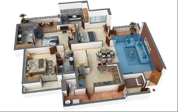 3 BHK Apartment 1747 Sq.ft. for Sale in Sector 121 Noida