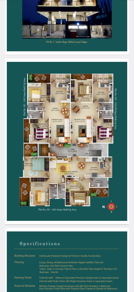 2 BHK Apartment 1000 Sq.ft. for Sale in Wathoda, Nagpur