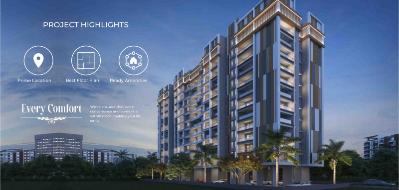 2 BHK Apartment 1102 Sq.ft. for Sale in Wakad, Pune