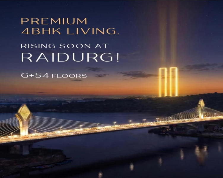 4 BHK 3800 Sq.ft. Apartment for Sale in Rai Durg, Hyderabad