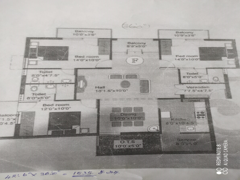 3 BHK Apartment 1535 Sq.ft. for Sale in Ramanathapuram, Coimbatore