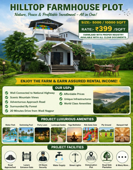 1 BHK 10077 Sq.ft. Farm House for Sale in Amravati Road, Nagpur