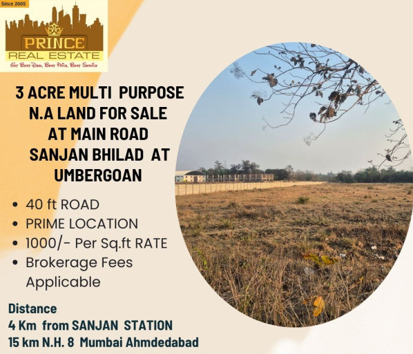  3 Acre Industrial Land for Sale in Umbergaon, Valsad