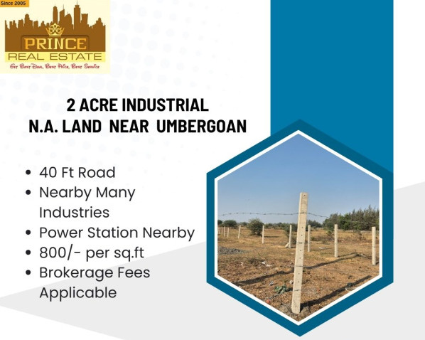  2 Acre Industrial Land for Sale in GIDC Umbergaon, Valsad