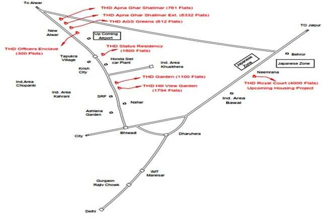 1 BHK 650 Sq.ft. Apartment for Sale in Neemrana, Alwar