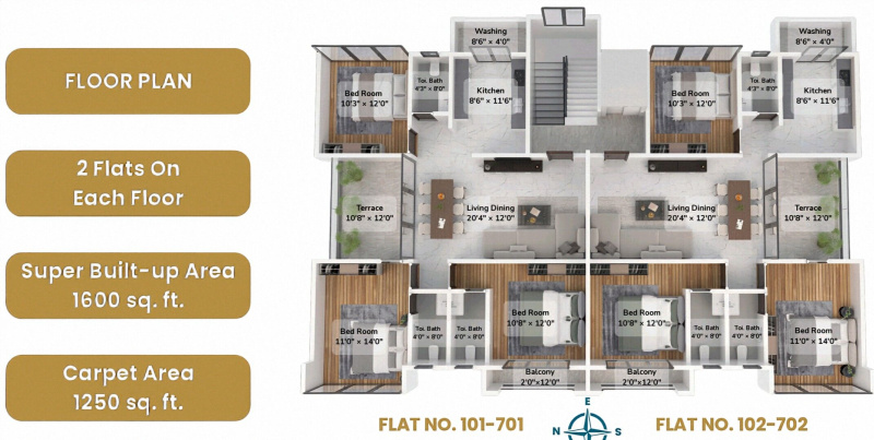 3 BHK 1600 Sq.ft. Apartment for Sale in Manish Nagar, Nagpur