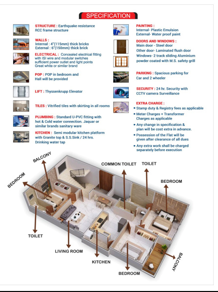 3 BHK 1450 Sq.ft. Apartment for Sale in Manewada, Nagpur