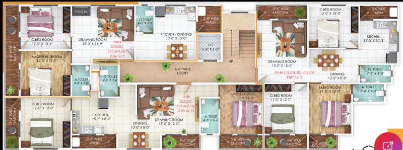 3 BHK 1400 Sq.ft. Apartment for Sale in Swavalambi Nagar, Nagpur