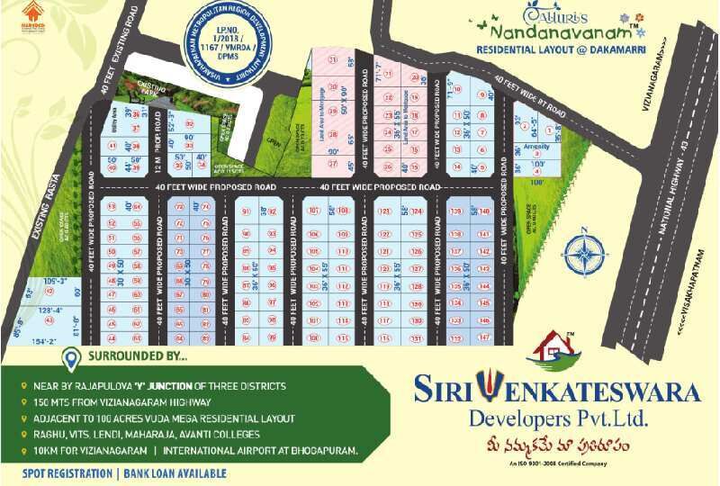  167 Sq. Yards Residential Plot for Sale in Tagarapuvalasa, Visakhapatnam
