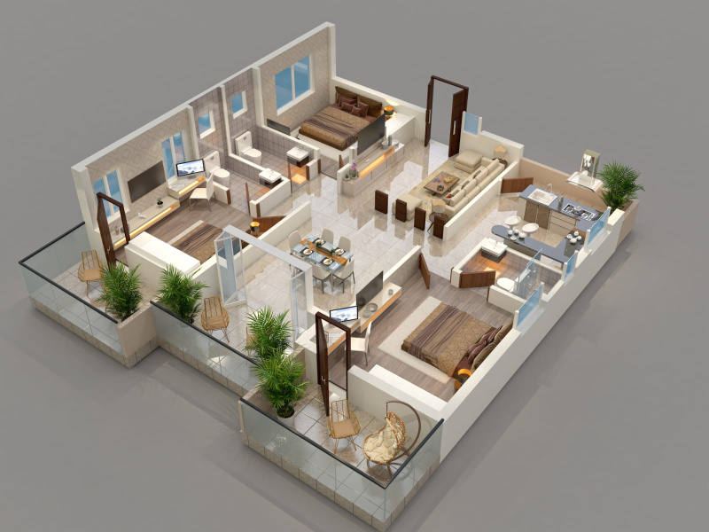 2 BHK Apartment 1300 Sq.ft. for Sale in Chanda Nagar, Hyderabad