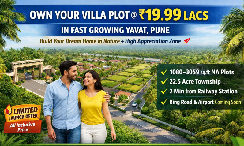  1080 Sq.ft. Residential Plot for Sale in Yavat, Pune