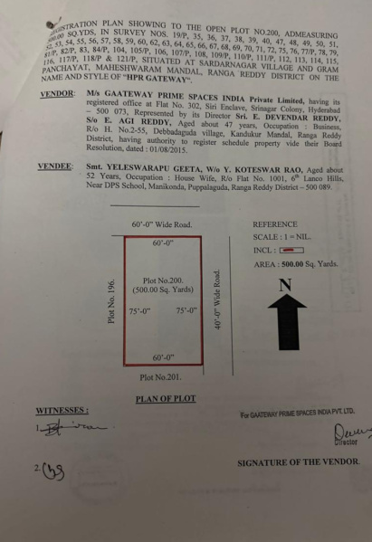  500 Sq. Yards Residential Plot for Sale in Tukkuguda, Hyderabad