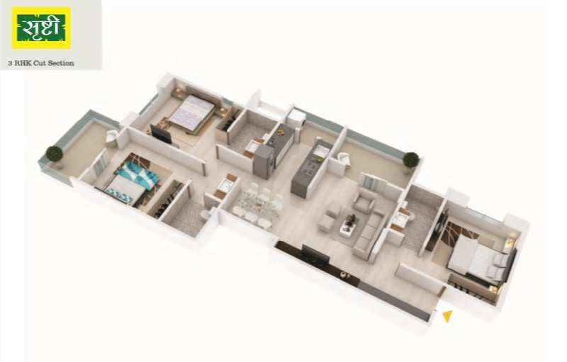 3 BHK Apartment 135300 Sq.ft. for Sale in Kothrud, Pune
