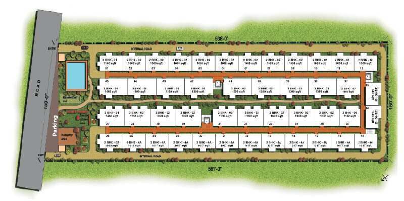 2 BHK Apartment 943 Sq.ft. for Sale in Mysore Banglore Highway