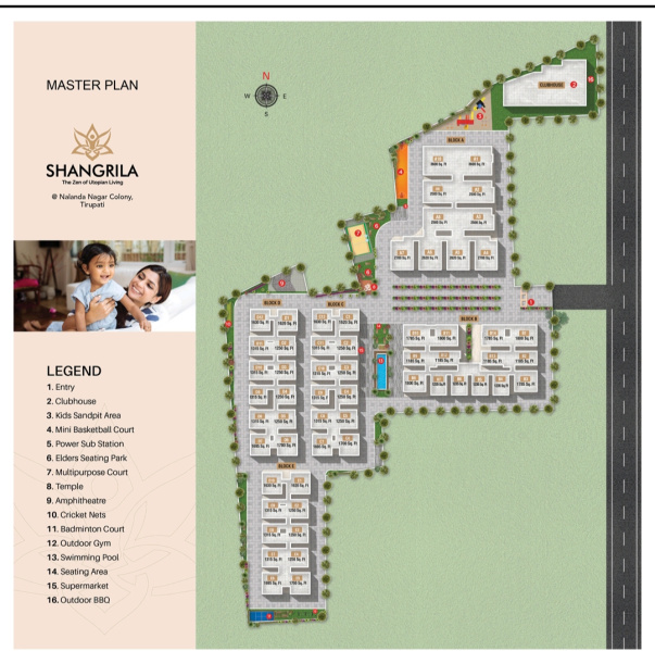 3 BHK 1600 Sq.ft. Apartment for Sale in Nalanda Nagar, Tirupati