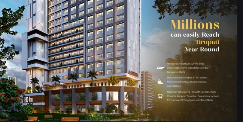  450 Sq.ft. Studio Apartment for Sale in Settipalli, Tirupati