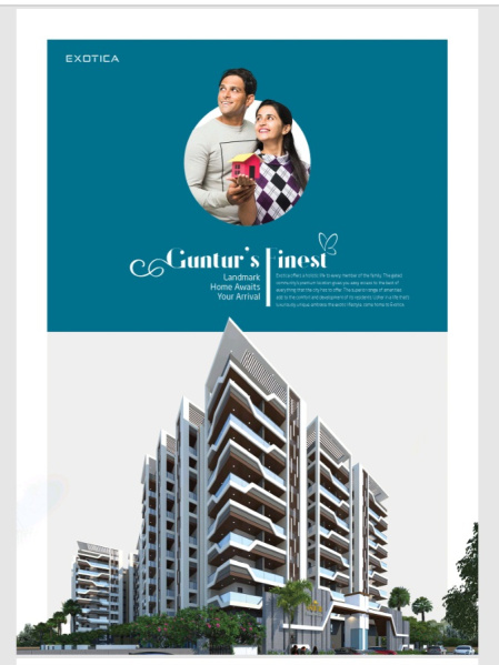 2 BHK 1250 Sq.ft. Apartment for Sale in Vidya Nagar, Guntur