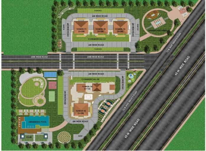 3 BHK Apartment 1100 Sq.ft. for Sale in Sector 55, Golf Course Road, Gurgaon