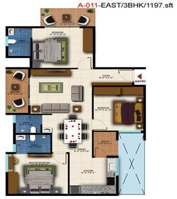3 BHK Apartment 1197 Sq.ft. for Sale in Chandapura, Bangalore