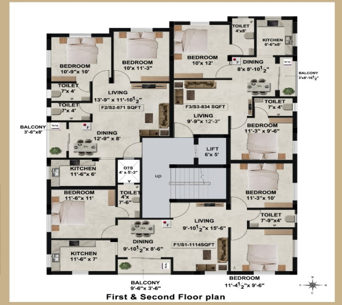 2 BHK Apartment 858 Sq.ft. for Sale in Ambattur, Chennai
