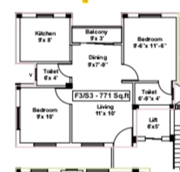 2 BHK Apartment 771 Sq.ft. for Sale in Ambattur, Chennai