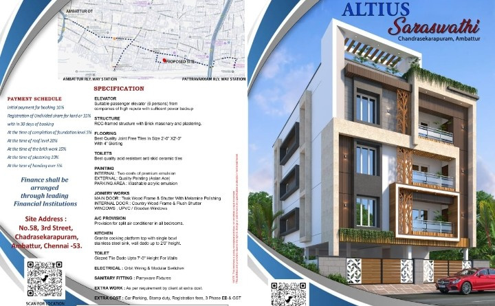 2 BHK Apartment 935 Sq.ft. for Sale in Ambattur, Chennai