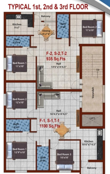 2 BHK Apartment 982 Sq.ft. for Sale in Urapakkam, Chennai