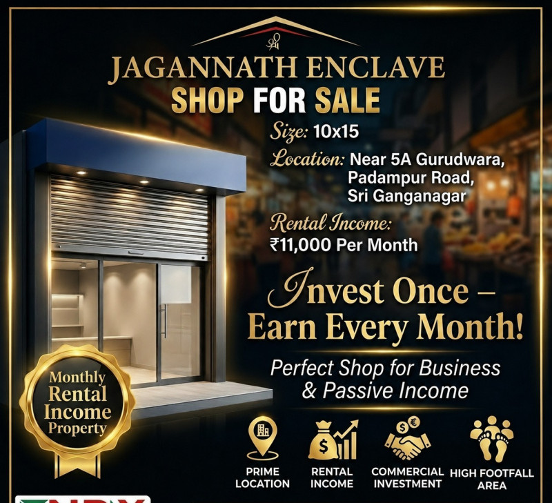  150 Sq.ft. Commercial Shop for Sale in Padampur, Ganganagar
