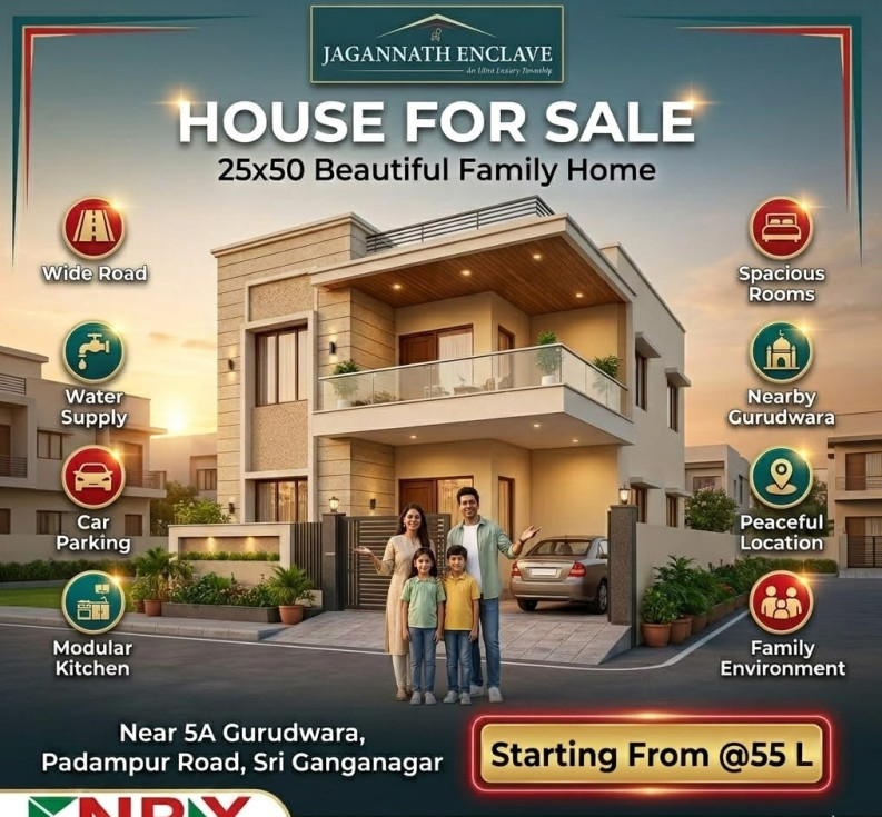 3 BHK 1250 Sq.ft. House for Sale in Ganganagar
