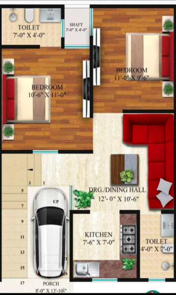 2 BHK 2000 Sq.ft. House for Sale in Bhojuveer, Varanasi