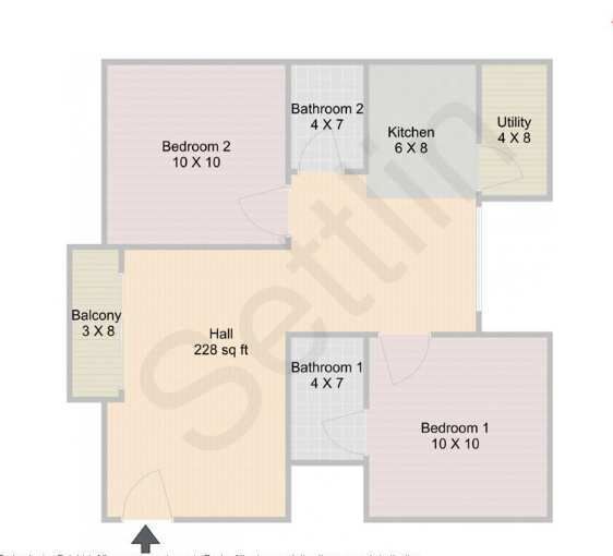 2 BHK Apartment 900 Sq.ft. for Sale in Whitefield, Bangalore